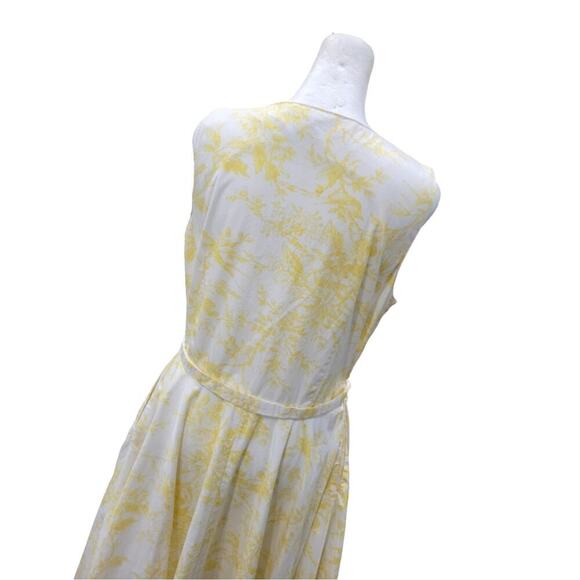 J. Peterman Women's Vintage Toile De Juy Sleeveless Cotton Midi Dress Size 10 - Picture 8 of 16